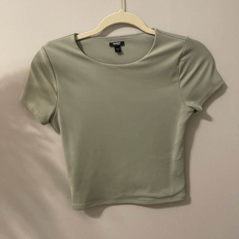 Express Sage Green Short Sleeve Top